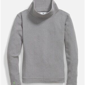 Dudley Stephens Park Slope Turtleneck in Terry Fleece, Heather Grey Size XL